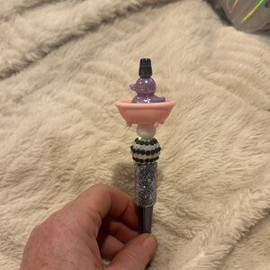 Cute Pink Rubber Duck Beaded Pen